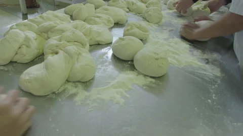 Bread Factory. Bread Preparation. Bakery Bread Factory Stock Footage 150234613