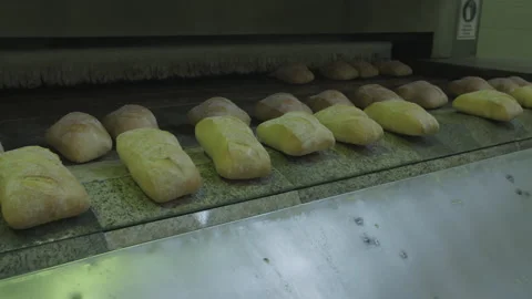 Bread Factory. Bread Preparation. Bakery Bread Factory Video stock 150234766