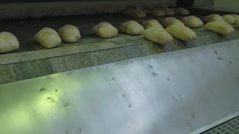 Bread Factory. Bread Preparation. Bakery Bread Factory Stock-Footage 150234811