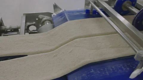 Bread Factory. Bread Preparation. Bakery Bread Factory Vídeo Stock 150235330
