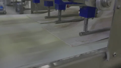 Bread Factory. Bread Preparation. Bakery Bread Factory Video stock 150235569