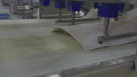 Bread Factory. Bread Preparation. Bakery Bread Factory Vídeos de archivo 150235741