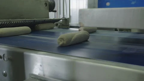 Bread Factory. Bread Preparation. Bakery Bread Factory Stock Footage 150235749