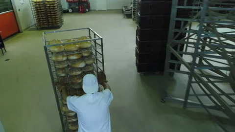 Bread Factory. Bread Preparation. Bakery Bread Factory 스톡 동영상 150236186