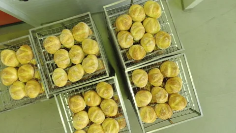 Bread Factory. Bread Preparation. Bakery Bread Factory 動画素材 150236231