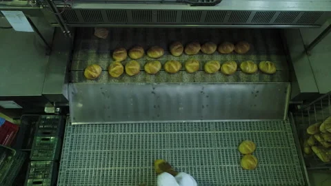 Bread Factory. Bread Preparation. Bakery Bread Factory Stock Footage 150236242