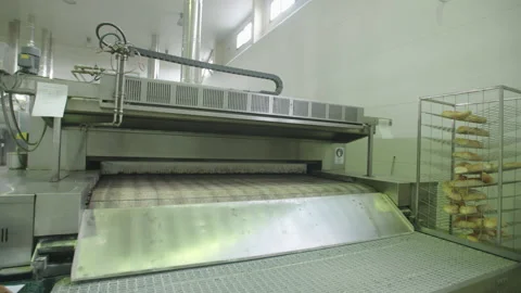 Bread Factory. Bread Preparation. Bakery Bread Factory Stock Footage 150237904