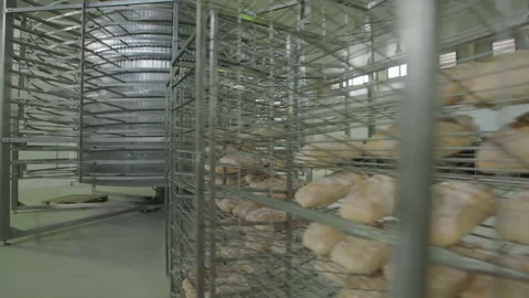 Bread Factory. Bread Preparation. Bakery Bread Factory Stock Footage 150238020