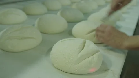 Bread Factory. Bread Preparation. Bakery Bread Factory Stock Footage 150238435