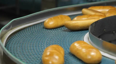 Bread factory production Stock Footage 64049178