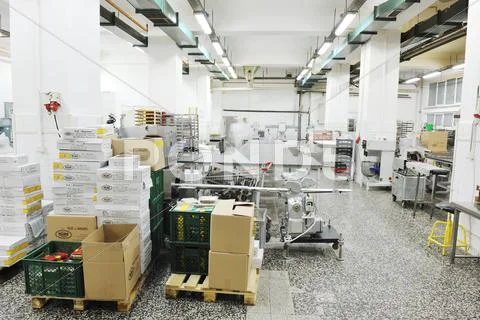 Bread factory production Stock Photos