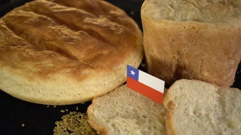 Bread with flag of Chile Stock Footage 101157903