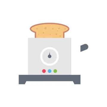 Bread flat color icon 스톡 일러스트