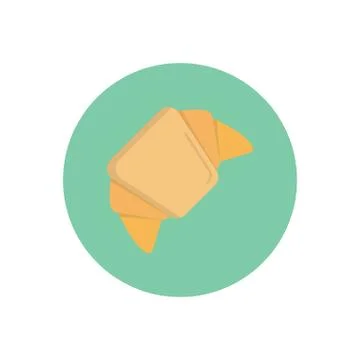 Bread flat color icon Stock Illustration