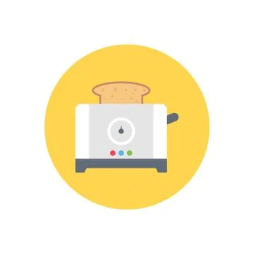 Bread flat color icon イラスト素材