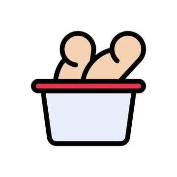 Bread flat color icon Stock Illustration