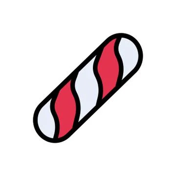 Bread flat color icon Stock Illustration