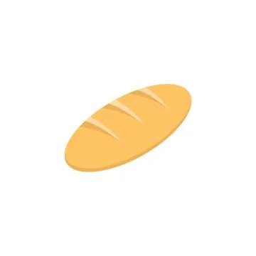 Bread flat icon, food drink elements Stock Illustration