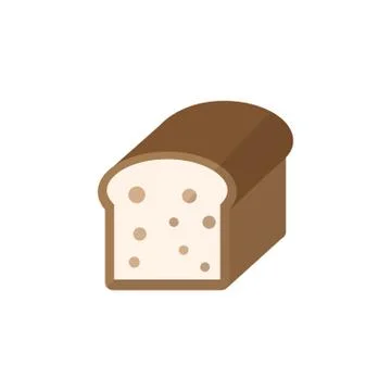 Bread flat icon, food drink elements Stockillustratie