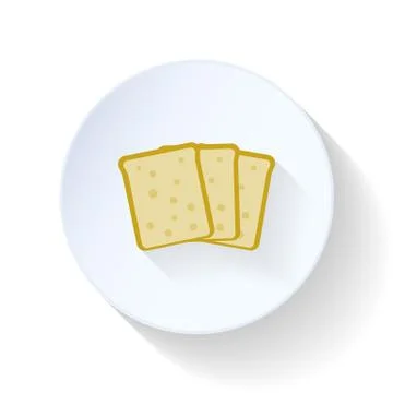 Bread flat icon Stock Illustration