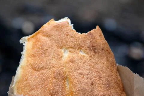 Bread flatbread close-up. Stock Photos