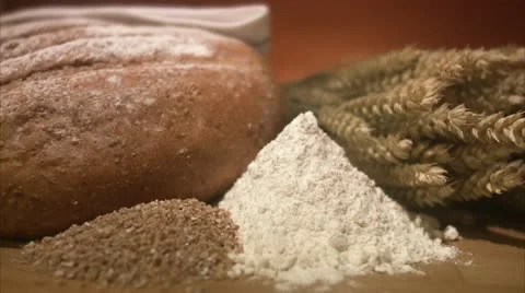 Bread, flour and wheat Video stock 11332978