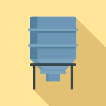 Bread flour tank icon, flat style Stock Illustration