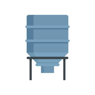 Bread flour tank icon, flat style Stock Illustration