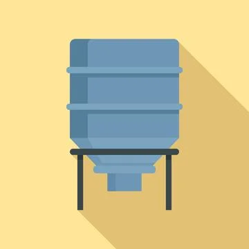 Bread flour tank icon, flat style Stock Illustration