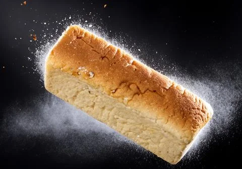 Bread flying in mid air Stock Photos