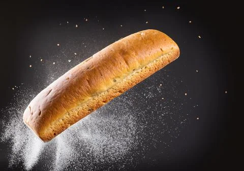 Bread flying in mid air Stock Photos