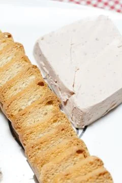 Bread with foie gras Foto stock