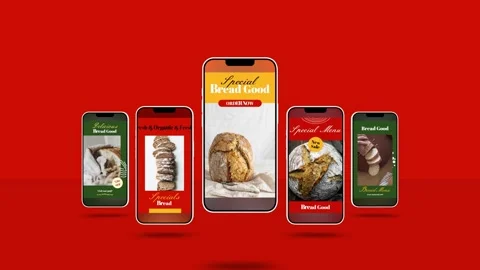 Bread Food Reels After Effects stock