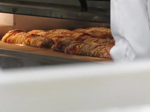 Bread freshly made into the oven Foto stock