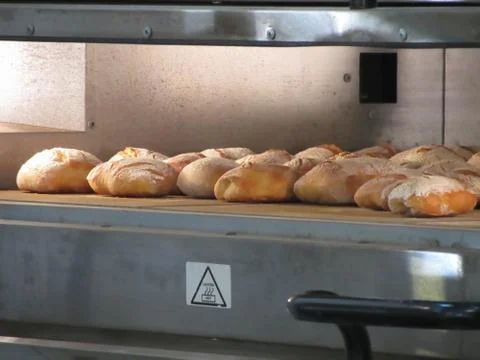 Bread freshly made into the oven Stock Photos