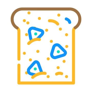 Bread garlic color icon vector illustration イラスト素材