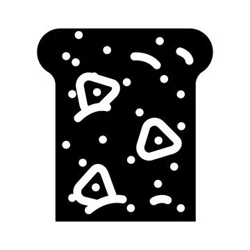 Bread garlic glyph icon vector illustration Stock Illustration