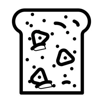 Bread garlic line icon vector illustration Stock Illustration