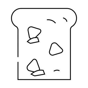 Bread garlic line icon vector illustration Stock Illustration