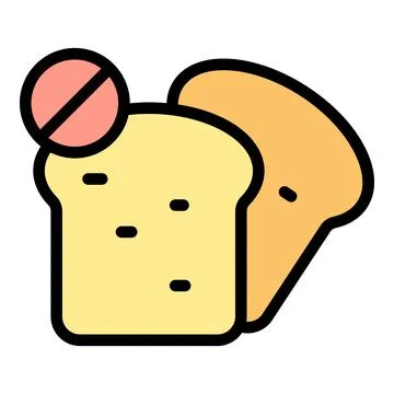 Bread gluten free icon vector flat Stock Illustration