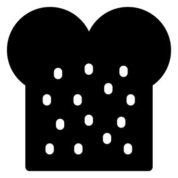 Bread glyph icon vector illustration isolated on white background Illustrazione stock