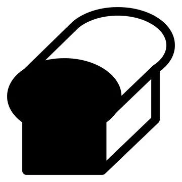 Bread glyph icon vector illustration isolated on white background Illustrazione stock