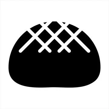 Bread glyph icon vector illustration isolated on white background Illustrazione stock