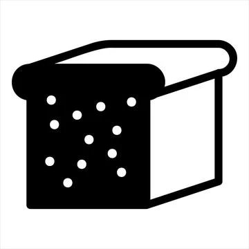 Bread glyph icon vector illustration isolated on white background イラスト素材