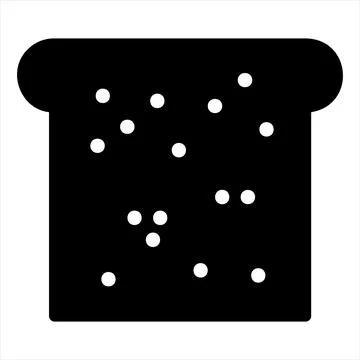 Bread glyph icon vector illustration isolated on white background イラスト素材