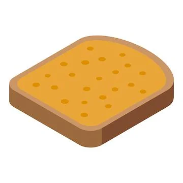 Bread grain slice icon isometric vector. Party nutrition Illustrazione stock