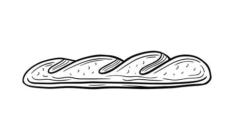Bread hand drawn engraved sketch drawing vector Stock Illustration