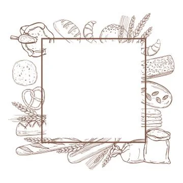 Bread. Hand drawn vector illustration. イラスト素材