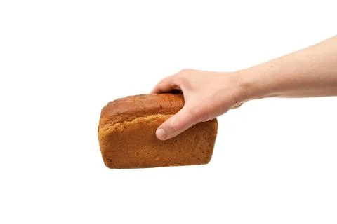 Bread in hand Stock Photos