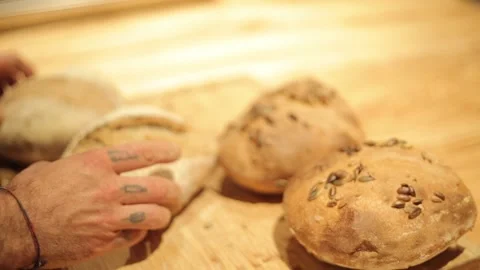 Bread handmade Stock Footage 169370501